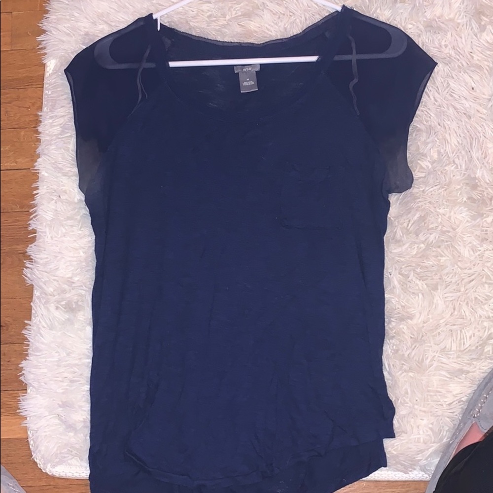 An aerie short sleeve blue shirt. Small